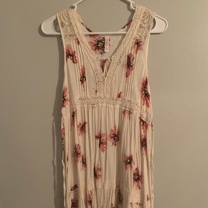 cream floral dress